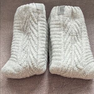 Bench Sherpa Lined Heather Gray Knit Socks. B10